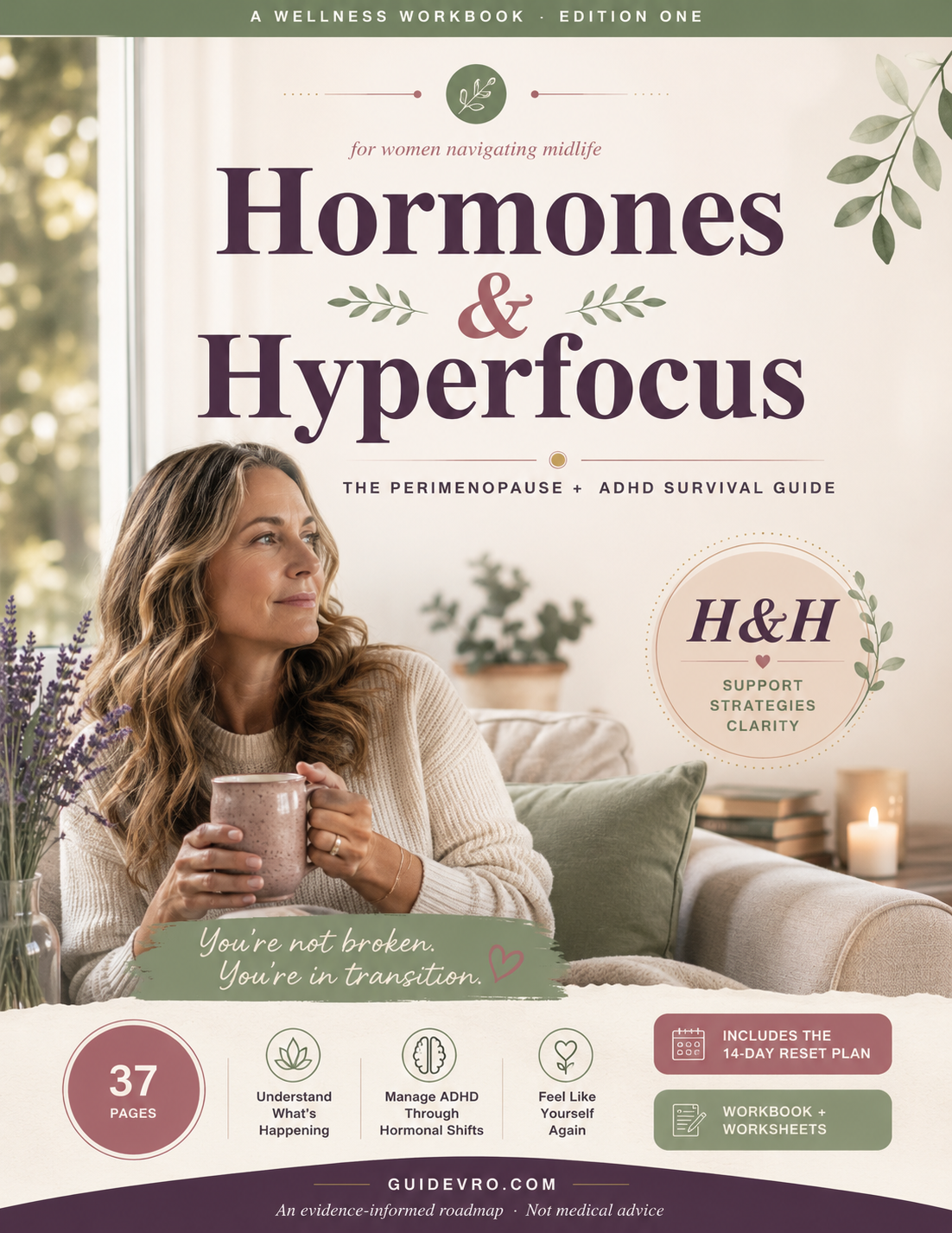 Hormones & Hyperfocus — Perimenopause & ADHD Workbook (37-Page PDF + 14-Day Reset)